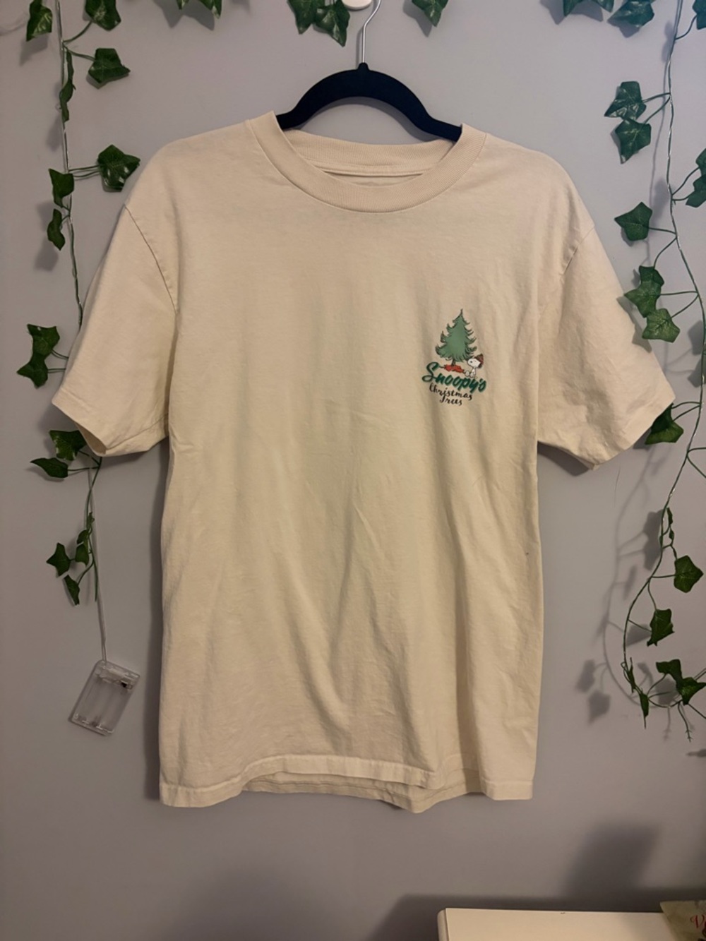 Peanuts Snoopy’s Christmas Trees Cream Size M